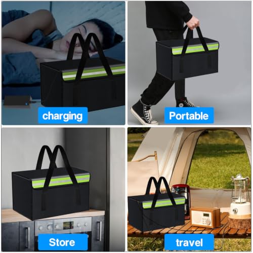 30*20*20cm Lipo Safe Bag Fireproof Bag for Lipo Battery Pack Storage Charging Transport,Home Office Travel Fireproof Safe Storage for Cash Valuables Jewelry Passport Power bank Lipo Battery - size: 300*200*200mm