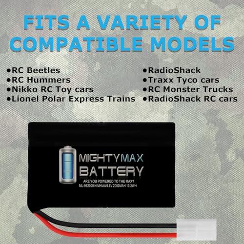 Mighty Max Battery 9.6V 2000mAh NiMH Battery for 1995 Nikko LANDSLIDER RC ATV CAR Truck