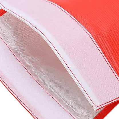 Lipo Battery Explosion Proof Bag, Fireproof Lithium Battery Safe Guard Bag, High Temperature Resistance for Charging & Storage (Red) - size: Red