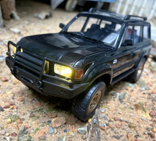 WPL D54 RC Truck 4x4 Off Road Drift RC Car 1/16 Scale RTR LC80 Style | Remote Control Truck 280 Brushed Motor Full Proportional Upgraded Chassis Spare Drift Tires Hobby Toy for Adult