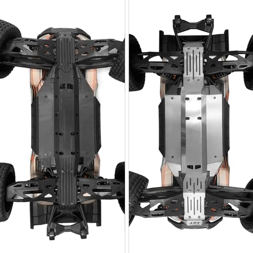 RCLIONS Stainless Steel Front Rear Center Skid Plate Chassis Protector Guard Armor for 1/6th XRT 8S RC Crawler Car Upgrades