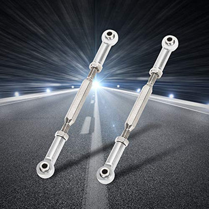 Dilwe RC Car Push Rod,1/10 RC Car Aluminum Alloy Turnbuckle Rod Linkage with Adjustable Length, 88-104mm(Silver)