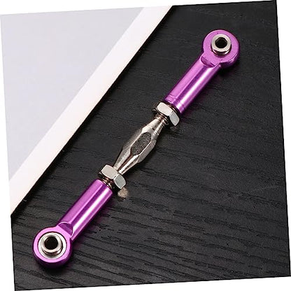 Kisangel 6pcs Upgradable Rc Car Parts Aluminum Turnbuckle Rod Linkage Heavy Duty Turnbuckles for Rc Truck Buggy Bolts Included - color: Purple