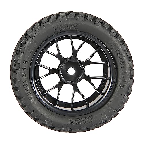 4PCS 76mm/2.99inch RC Rally Car Tyres 12mm Hex Hub Rubber Tires & Plastic Wheel Rims for 1/16 1/14 1/12 1/10 RC Touring Car On-Road Off Road Buggy(NOT Glued) - size: A