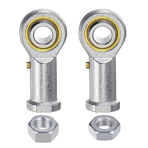 uxcell PHSB8 1/2 Inch Female Rod End Bearing Set - 2pcs of 1/2-20 Left and Right Hand Thread Rod Ends with Jam Nut - size: 1/2