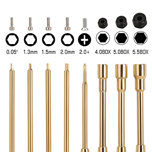 INJORA 8 in 1 RC Tool Kit Hex & Nut Screwdriver for 1/24 1/18 Mini RC Cars