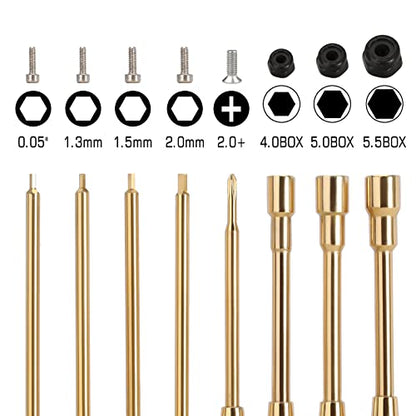 INJORA 8 in 1 RC Tool Kit Hex & Nut Screwdriver for 1/24 1/18 Mini RC Cars