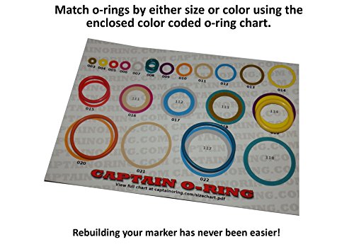 Captain O-Ring 3X Color Coded Oring Rebuild Kit for Smart Parts Shocker RSX