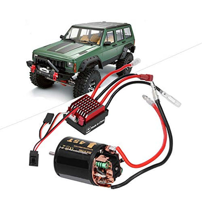 RC Motor ESC Kit,High Torsion 540 Brushed Motor,360A ESC with T Plug Accessory Fit for Tamiya 1/10 RC Car Model (45T) - size: 45T