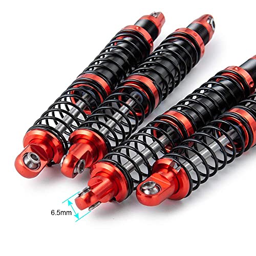 Que-T 4pcs Metal Shock Absorber Damper for 1/10 RC Crawler Car SCX10 D90 TRX4 TRX6 (115mm) - size: 115mm