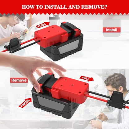 2 Pack Milwaukee M18 18V Battery Adapter Kit with Fuses, 12AWG Wiring Converter Kit for Power Wheels, DIY RC Cars & Robotics - Convert 18V Tool Battery to Kids Ride-On Toys Truck - size: 2 Pack