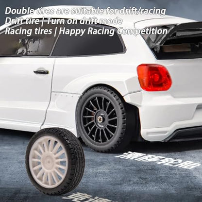 LD2802 1/28 RC Drift Car, Full Proportional 4WD Remote Control Racing Vehicle, High Speed Electric Car for Adults, Mini Hobby Grade Model Gift (White) - color: White (Ld2802)