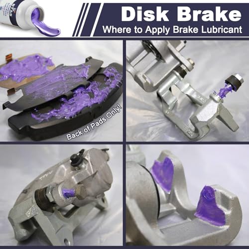 BTAS Silicone Brake Grease Lubricant for Brake Caliper Pad Pin Parts Lube, Synthetic Ceramic Brake Grease with Brush 8 oz - size: 8 oz