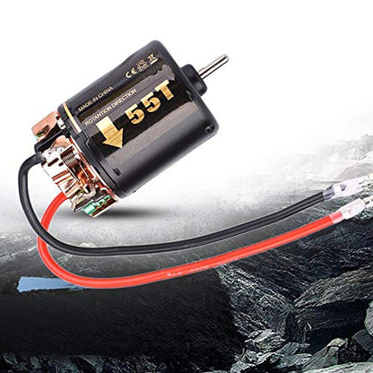 RC Motor, 35T 45T 55T Universal RC Model Car 540 Brushless Motor for Big Trucks Climbing Car Model Motor Replacement Accessory (55T)