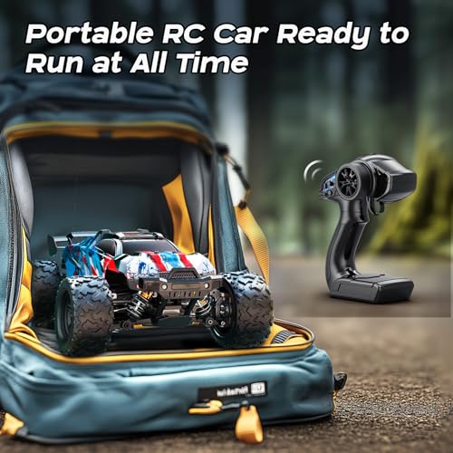 RC Cars 1:18 Entry-Level RC Car for Adults & Boys, All-Metal drivetrain Off-Road RC Racing Truck 40 km/h, Carros de Control Remoto 4x4 with 2 Batteries, Fast Remote Control Car for Adults - color: Blue