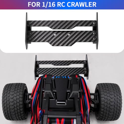 LSG RC Car Carbon Fiber Tail Rear Wing Spoiler for 1/16 Tra-xxas Mini XRT | RC Trunk Tail Wings, Body Shell Spoilers, Upgrade Replace Part, RC Exterior Decoration