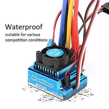 Dilwe RC Brushless ESC RC Car Parts, 120A ESC 5.3V/ 5A Bec Output Electric Speed Controller for 1/10 1/12 RC Car Boat Accessory RC Accessories