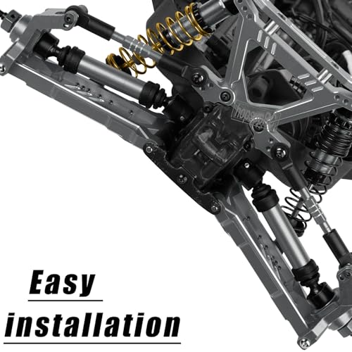RC Upgrades Part for Stampede Slash Rustler JatO 4X4 VXL/BL-2s,RC #45 Steel CVD Drive Shafts,Harden Front Rear Driveshaft Axles Hops up(4PCS),Replace #9051#9052 Titanium - color: Titanium(4pcs)