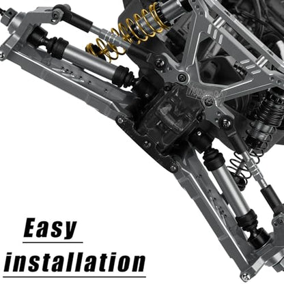 RC Upgrades Part for Stampede Slash Rustler JatO 4X4 VXL/BL-2s,RC #45 Steel CVD Drive Shafts,Harden Front Rear Driveshaft Axles Hops up(4PCS),Replace #9051#9052 Titanium - color: Titanium(4pcs)