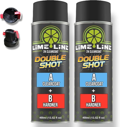 LiME LiNE High Gloss 2K Clearcoat Spray/Aerosol Can Automotive 2 Part Professional Finish (Pack of 2) - color: Pack of 2