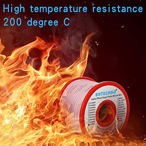 BNTECHGO 30 Gauge Silicone Wire Spool 50 ft Pink Flexible 30 AWG Stranded Tinned Copper Wire | Flexible 30 AWG Stranded Wire Silicone Rubber Insulation For RC Models, Drone, Robot, LED Lighting Systems, 3D Printer, DIY - size: 30 gauge silicone wire 50ft,