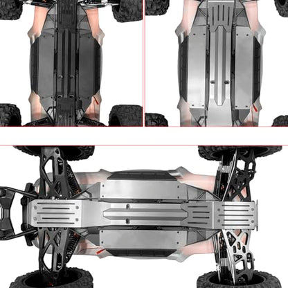 Stainless Steel Chassis Center Protector Guard Armor Skid Plate for 1/5th X-Maxx RC Crawler Car Upgrades