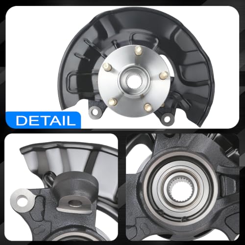 Steering Knuckle Wheel Hub Bearing Assembly Front Left | Compatible with Toyota Corolla 2009‑2019, Toyota Matrix 2014‑2019, 698‑477 - size: Left