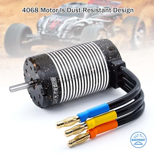 Surpass Hobby 1700Kv 4-Pole Brushless Motor K4068 5S Hi-Torque Motor for for 1/8 Buggy Truggy Monster - style: 4068 Motor 1700kv