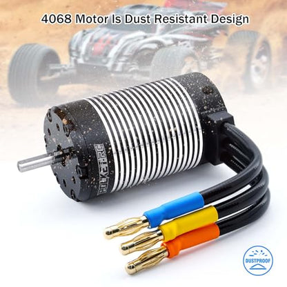 Surpass Hobby 2050Kv 4-Pole Brushless Motor K4068 5S Hi-Torque Motor for for 1/8 Buggy Truggy Monster - style: 4068 Motor 2050kv