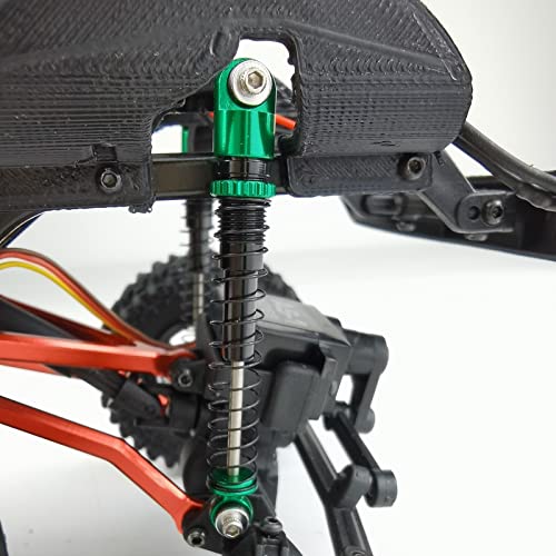 RC-Hub 4Pcs Aluminum RC Shock Absorber Damper 48mm for 1/24 Axial SCX24 90081 AXI00001 AXI00002 AXI00004 AXI00005 AXI00006 RC Crawler Car (Green) - color: Green