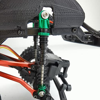 RC-Hub 4Pcs Aluminum RC Shock Absorber Damper 48mm for 1/24 Axial SCX24 90081 AXI00001 AXI00002 AXI00004 AXI00005 AXI00006 RC Crawler Car (Green) - color: Green
