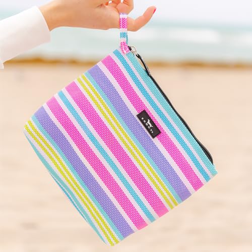 SCOUT Go Getter Pouch- Water-Resistant, Toiletry Bag - Nassau Navy | Features a convenient finger loop and zips closed. Folds flat, and easily wipes clean. Perfect for the beach and pool - color: Nassau Navy