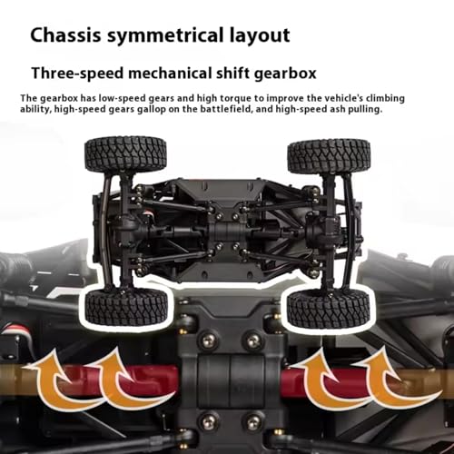 1/24 RC Crawler Car UDI RC UCX2405PRO 4wd Mini Climb Racing Brushless Motor 4 Wheel Steering 3 Speed Transmission RTR Toy (Yellow) - color: Yellow