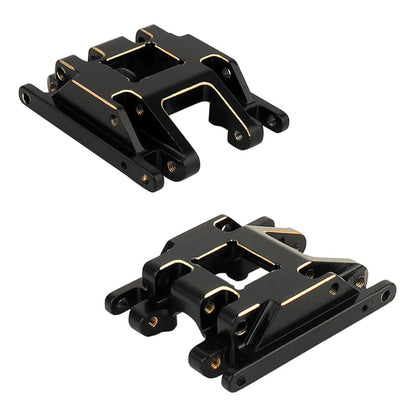Black Coating Brass Skid Plate Transmission Mount for 1/18 RC Crawler TRX4M Upgrade, 60g