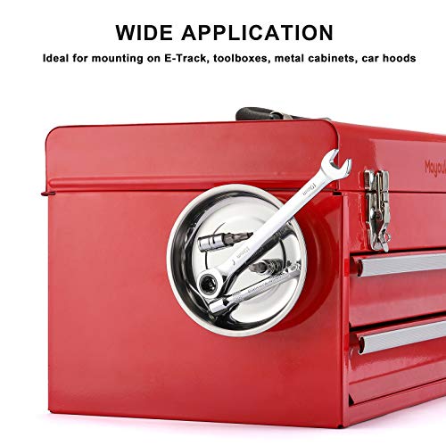 Mayouko 3-Piece Round Magnetic Trays Set, 3" 4" 6", Trays Tool Holder for Screws and Tools - color: 3", 4" & 6" Round Tray Set