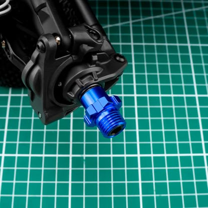 4Pcs Aluminum Alloy RC Hex Combiner Wheel Hex Hub Adapter, Blue | Upgrades, For 1/8 Tra-xxas Jato VXL 2S, RC Monster Trucks - color: Blue