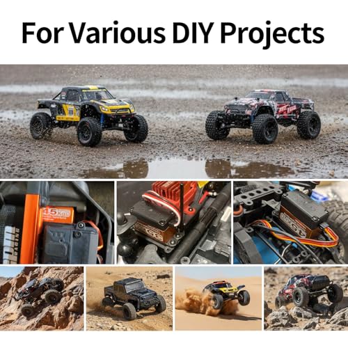 Hiwonder 25KG Servo Motor Waterproof High Torque Servo, High-Speed Coreless Motor Full Metal Gear Steering Servo for 1/6 1/8 1/10 1/12 RC Robot, with 25T Servo Horn, Control Angle 270°