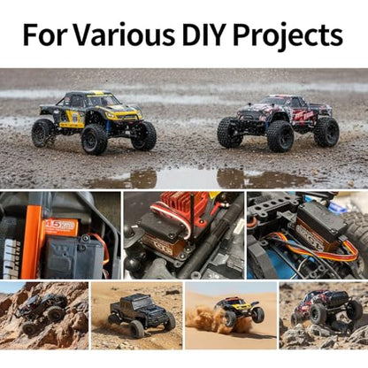 Hiwonder 25KG Servo Motor Waterproof High Torque Servo, High-Speed Coreless Motor Full Metal Gear Steering Servo for 1/6 1/8 1/10 1/12 RC Robot, with 25T Servo Horn, Control Angle 270°
