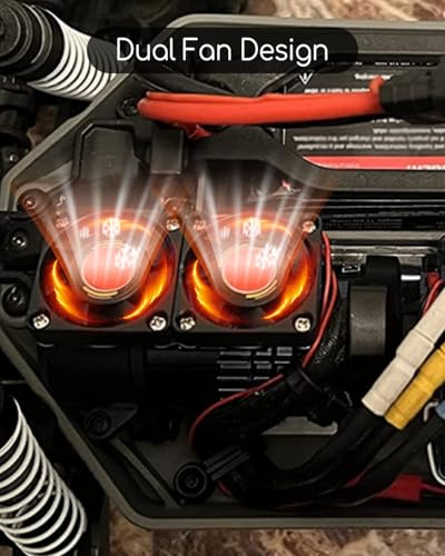 VXL-3s ESC Cooling Fan and Motor Cooling Fan Dual Fan Set | Compatible with Traxxas Slash 4x4 Stampede 4x4 Rustler 4x4 Hoss 4×4 Velineon VXL 3s Heat Sink, Black - color: Black ESC Cooling Fan and Motor Cooling Fan