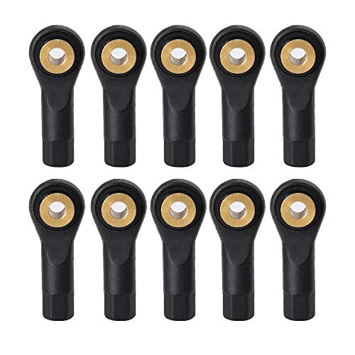 M2 M3 CW 26mm 27mm 30mm Tie Rod End Ball Joint Link, M3 27mm | 10Pcs, Plastic, Ball Head Holder, For 1/10 Axial SCX10 90046 90047 TRX4 D90, RC Crawler Car, Upgrade Parts - color: M3 27mm