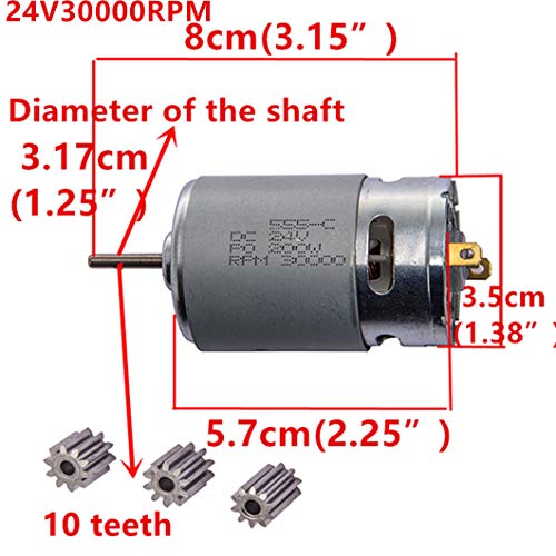 2 Pcs Universal 555 30000RPM Electric Motor RS555 24V Motor Drive Engine Accessory for RC Car Children Ride on Toys