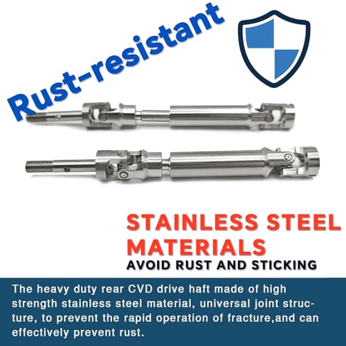 Heavy Duty Steel Rear Drive Shaft CVD for Traxxas Slash 2wd Upgrades and 1/10 Traxxas Stampede 2wd/Rustler 2wd/Hoss 2wd/F-150 Raptor 2wd RC Car(2Pcs) - style: Rear Drive Shaft CVD
