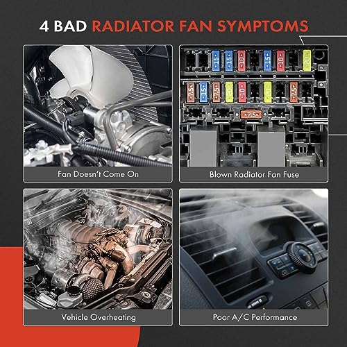 A-Premium Engine Radiator Cooling Fan Assembly with Brushless Motor | Compatible with Select Porsche Models - 718 Boxster/718 Cayman 2017-2023, 718 Spyder 2020-2023, 911 2017-2019
