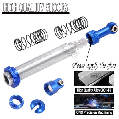 120mm 7075 Front Rear Shocks Absorber Damper Upgrades for 1/10 RC Hobby Cars,4PCS Aluminum Full Metal RC Shocks Absorber,Navy Blue - size: 120 MM (4.72 in)