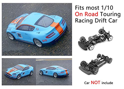 1/10 Scale RC Painted Precut Drift Racing Touring Onroad Car Body Shell Width 190mm with Wing Mirror Accessories (Auston M) - style: Aston M