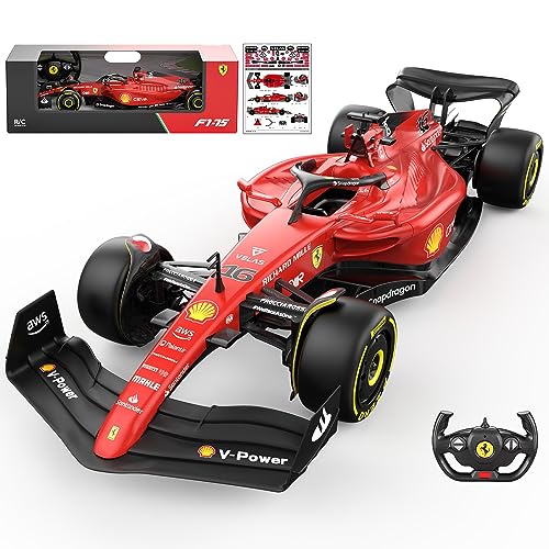 Voltz Toys Authentic Licensed 1:12 Ferrari F1 75 Remote Control Car - F1 Collection RC car Series for Kids and Adults - 2.4GHz RC Car for Gift (1:12 Ferrari F1 75) - color: 1:12 Ferrari F1 75