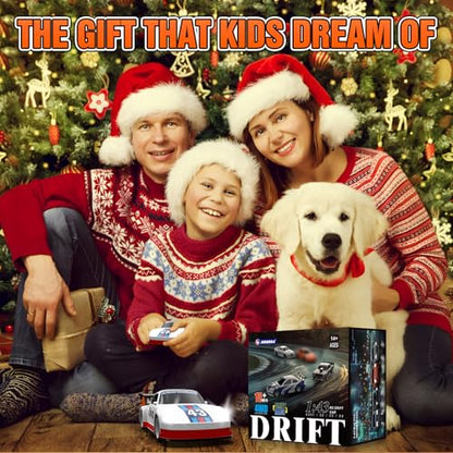 RC Drift car, 1/43 Mini Rc Drift car with Gyroscope, 2.4GHz Full Proportional Remote control Cars, 4WD High Speed Racing with Lights, Racing Tires, Model Cars Gift for Adults, Kids, Boys, Girls - color: White-p