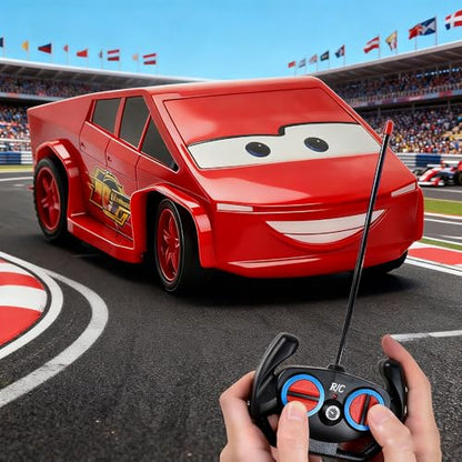 Cyberpickup Toy Remote Control Car RC Movie Cars 3 Race Car for Kids Age 3-12 RC Truck with Lights Effect 2.4GHz, for Boys Girls - color: 1/28 Red Truck
