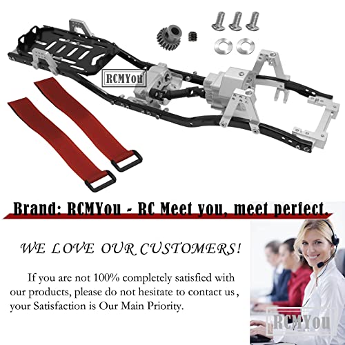 RC Frame 313mm Wheelbase Metal Chassis Upgrades Part for 1/10 SCX10 SCX10 II 90046 RC Crawler Car,RC Upgrades Hop Ups Wheelbase Chassis with Prefixal Gearbox,Upgrade 2022,More Durable