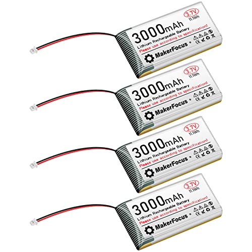 3.7V 3000mAh Lithium Polymer Rechargeable Battery for ESP32 4pcs | 1S LiPo Battery, JST 1.25 Plug, Built-in Protection Board for Meshtastic Devices, ESP32 Development Board, Electronic Devices - size: 4